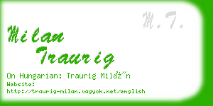 milan traurig business card